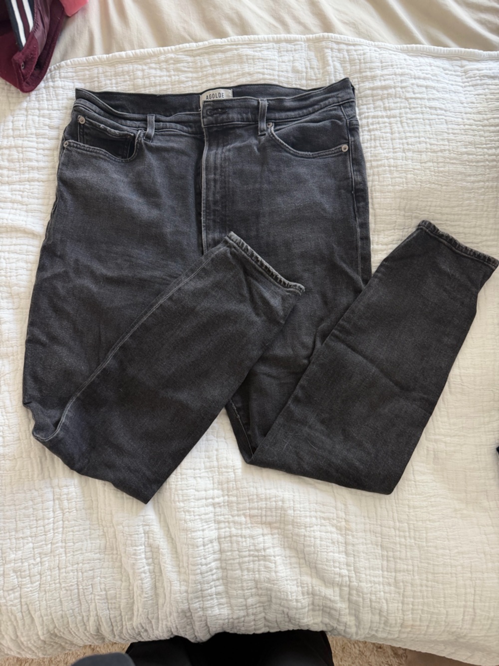 Agolde Black Washed Denim Jeans
